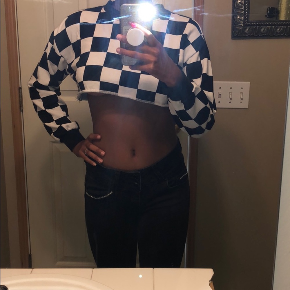 Checkered Crop Top